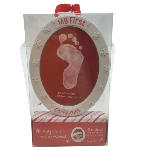 Tiny Ideas: Baby’s Print Photo Ornament - Picture 1 of 2